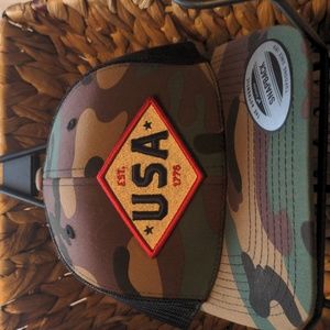 NWT Unisex Classic State USA Camo Snapback Baseball Hat Cap